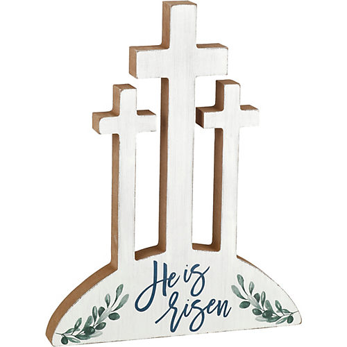 He Is Risen Wooden Cross