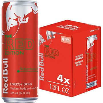 Red Bull Red Edition Watermelon Energy Drink 4 pk Cans
