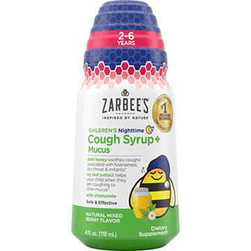 Zarbee's Kids Nighttime Cough & Mucus Relief Liquid - Natural Berry