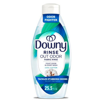 Downy Rinse Laundry Odor Remover & Fabric Softener HE Compatible - Cool Cotton Scent