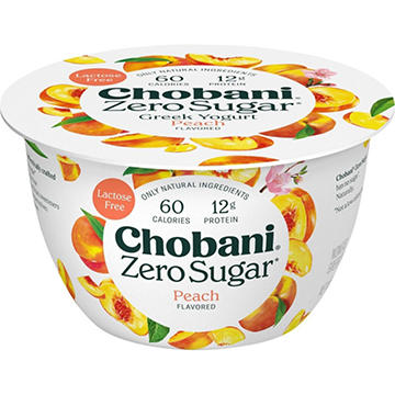 Chobani Zero Sugar Peach Greek Yogurt