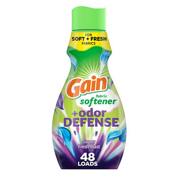 Gain Odor Defense Liquid Fabric Softener, Super Fresh Blast Scent