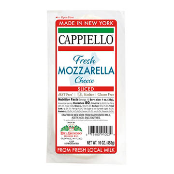 Cappiello Fresh Sliced Mozzarella Cheese Log