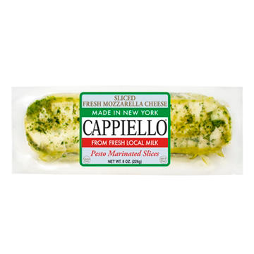 Cappiello Pesto Marinated Mozzarella Sliced Cheese Log