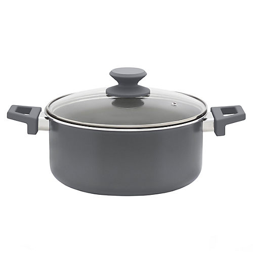 5-Quart Speckled Non-Stick Dutch Oven, Grey, Sold by at Home