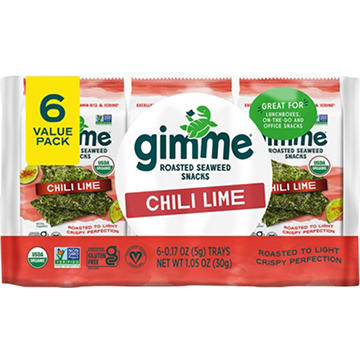 gimme Roasted Seaweed Snack Packs - Chili Lime