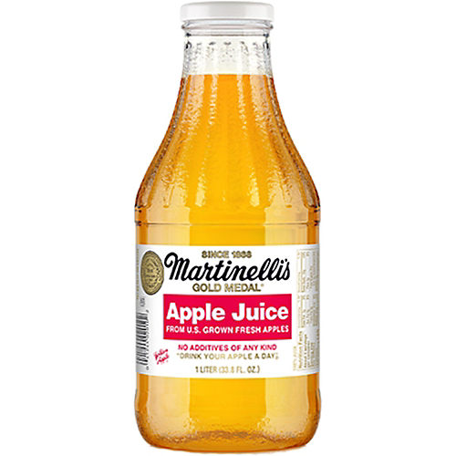 100% Apple Juice 10oz Glass Bottle With Label - S. Martinelli & Co