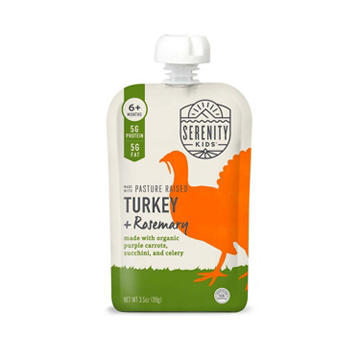 Serenity Kids Baby Food Pouch - Pasture Raised Turkey & Rosemary Puree