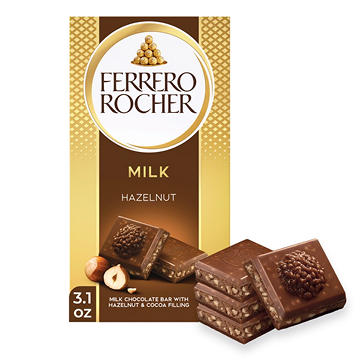 Ferrero Rocher Milk Hazelnut Chocolate Bar