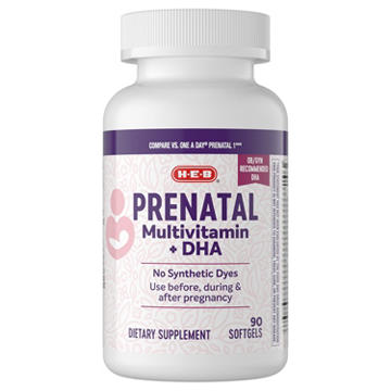 H-E-B Prenatal Multivitamin & DHA Softgels