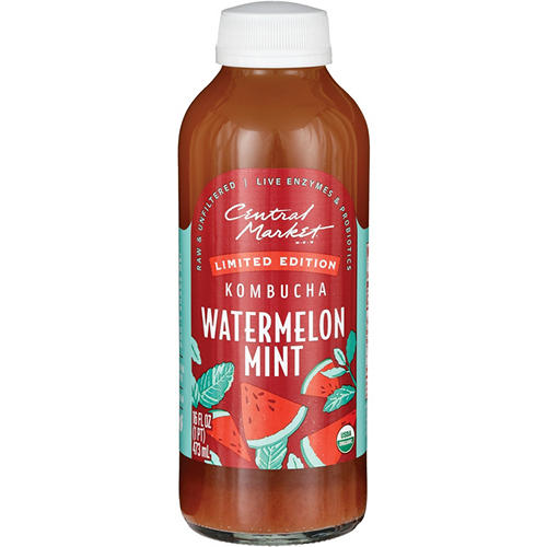 Central Market Organic Kombucha - Watermelon Mint, 16 oz