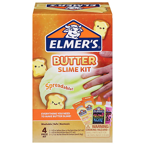 Elmer's Gue Premade Includes 5 Sets of Slime Add-ins, 3 Lb. Bucket, Glassy  Clear, Large