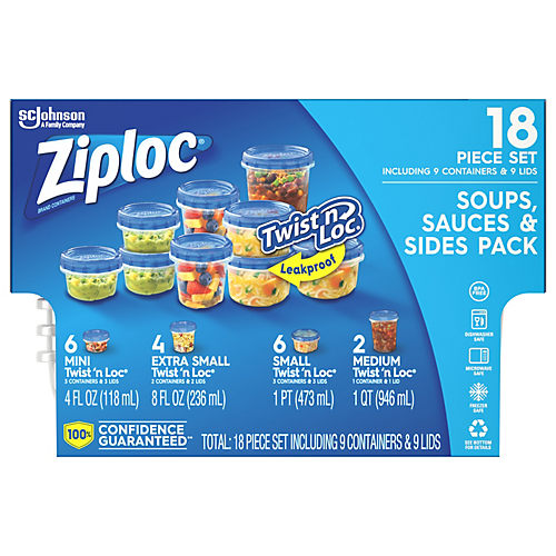 Ziploc Twist 'n Loc Lunch Pack Set, 16 Piece