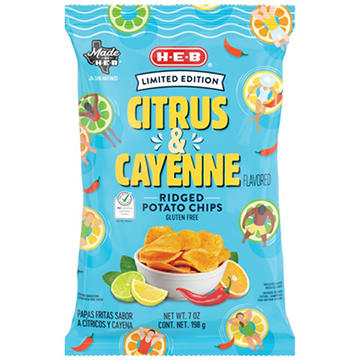 H-E-B Ridged Potato Chips – Citrus & Cayenne