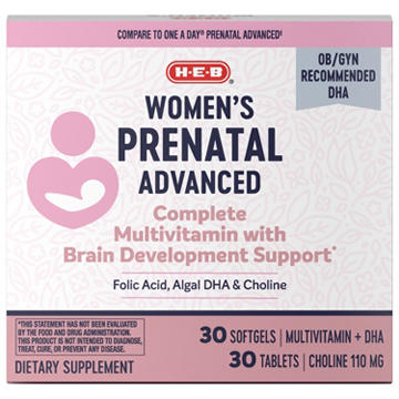 H-E-B Women's Prenatal 2-Step Combo Vitamin Pack
