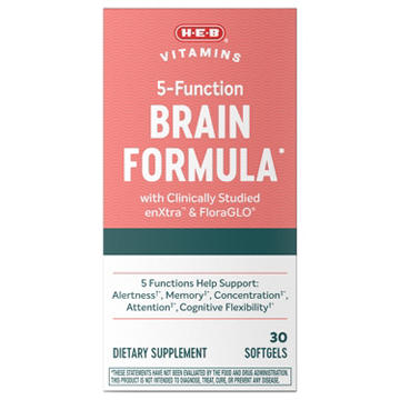 H-E-B Vitamins 5-Function Brain Formula Softgels