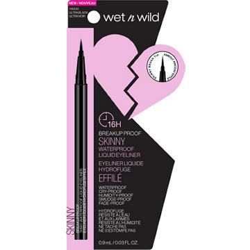Wet n Wild Breakup Proof Skinny Waterproof Liquid Eyeliner - Black