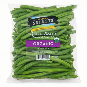 Fresh Organic Snipped Green Beans - Family Pack