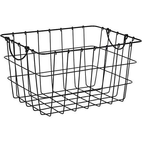 our goods Cross Weave Rectangle Storage Bin - Black - Shop Storage Bins at  H-E-B