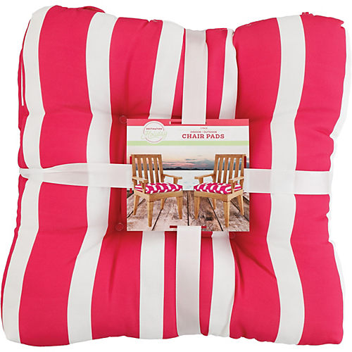Destination Holiday Cabana Stripes Indoor/Outdoor Square Chair