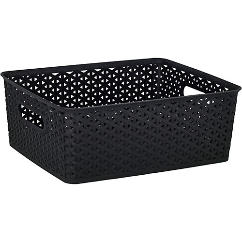 our goods Woven Plastic Storage Basket - White - Shop Storage Bins at H-E-B