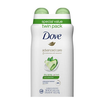 Dove Advanced Care Dry Spray Antiperspirant Deodorant - Cool Essentials, 3.8 oz