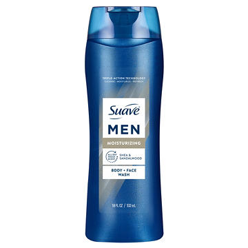 Suave Men Moisturizing 2-in-1 Face & Body Wash - Shea & Sandalwood