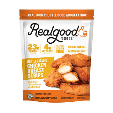 Real Good Foods Co. Frozen Lightly Breaded Chicken Strips