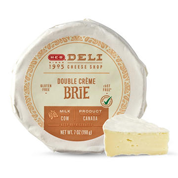 H-E-B Deli Double Crème Brie Cheese Wheel