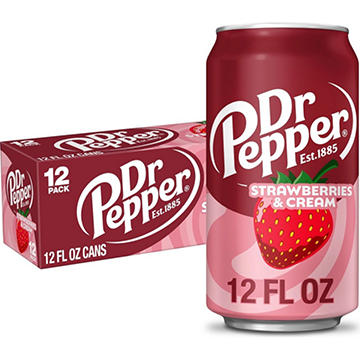 Dr Pepper Strawberries & Cream Soda 12 pk Cans