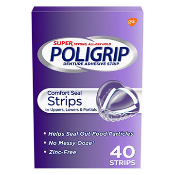 Super Poligrip Comfort Seal Denture Adhesive Strips