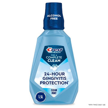 Crest Mouthwash Pro Health Complete Clean-Clean Mint, 1.5 L (50.7 fl oz)