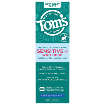 Tom's of Maine Sensitive + Whitening Toothpaste - Refreshing Mint