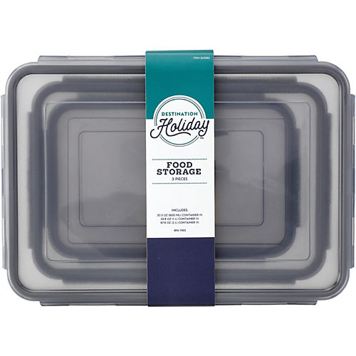Destination Holiday Rectangle Food Storage Container with Lids