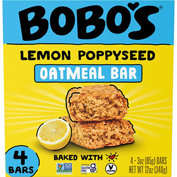 Bobo's Oatmeal Bars - Lemon Poppyseed