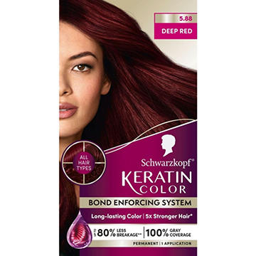 Schwarzkopf Keratin Color Permanent Hair Color - 5.88 Deep Red