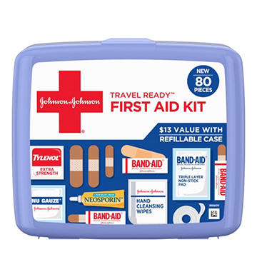 Band Aid Johnson & Johnson Travel Ready First Aid Kit