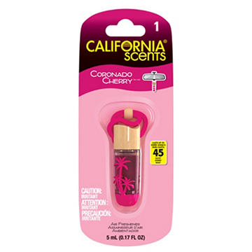 California Scents Hanging Vial Auto Air Freshener - Coronado Cherry