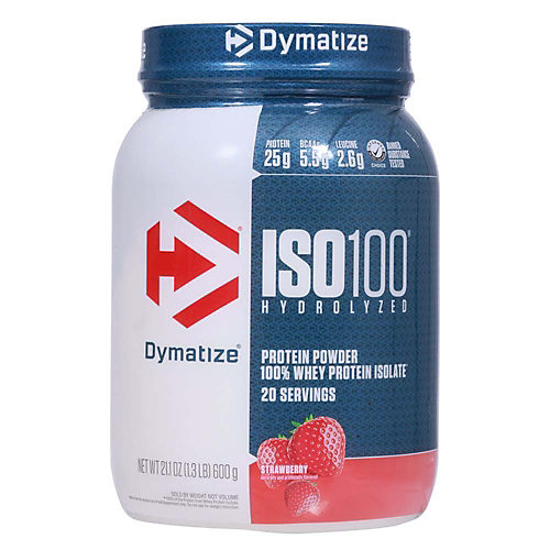  Dymatize ISO 100 Whey Protein Powder with Hydrolyzed Whey  Isolate, Strawberry, 25.6 Ounce : Health & Household