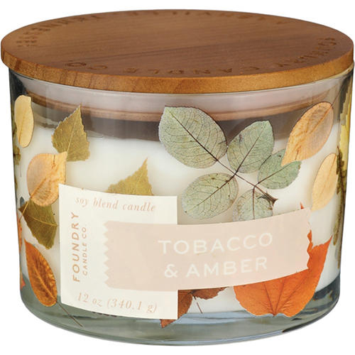 Foundry Candle Co. Tobacco & Amber Scented Soy Candle