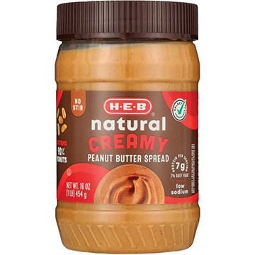 H-E-B Natural 7g Protein Creamy Peanut Butter
