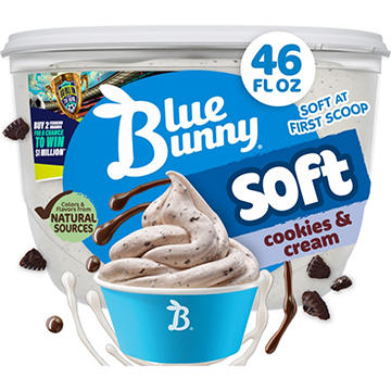 Blue Bunny Soft Cookies & Cream Frozen Dairy Dessert