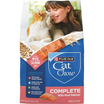 Cat Chow Purina Complete High Protein Dry Cat Food - Real Salmon