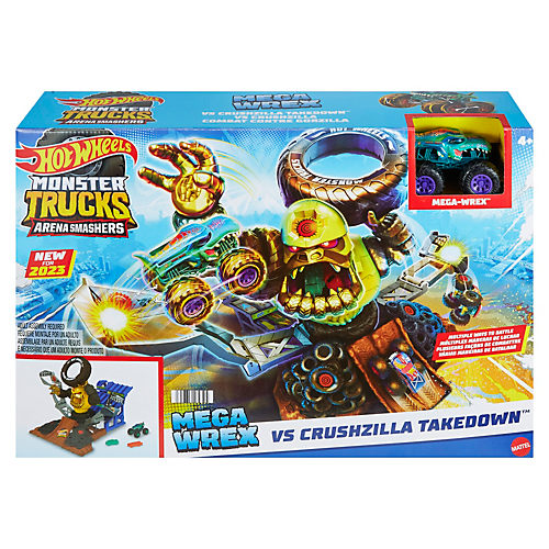 Hot Wheels Mega Wrex vs. Crushzilla Takedown Playset - Shop Playsets at  H-E-B