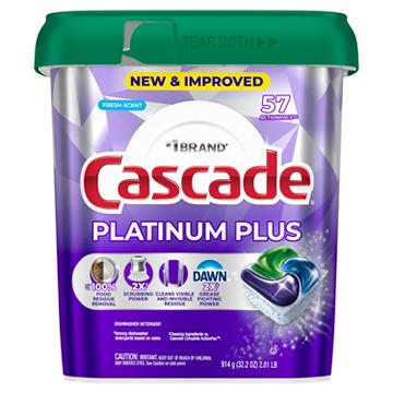 Cascade Platinum Plus Dishwasher Pods, Fresh Scent