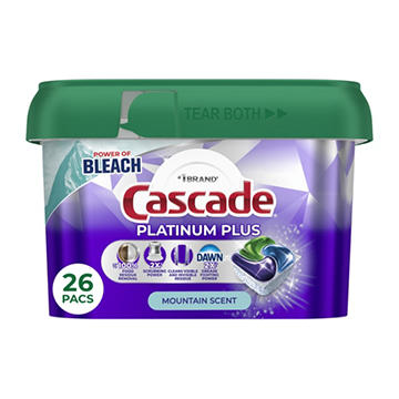 Cascade Platinum Plus Dishwasher Pods, Mountain Scent