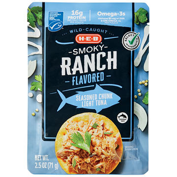 H-E-B Wild Caught Seasoned Chunk Light Tuna Pouch - Smoky Ranch