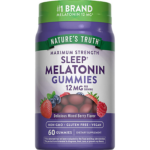 Nature's Truth Melatonin 12 mg, Berry Flavor - Shop Sleep