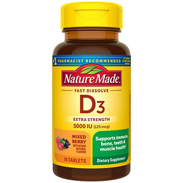Nature Made Fast Dissolve Vitamin D3 Tablets - 5000 IU