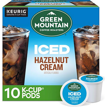 Green Mountain Coffee Brew Over Ice Hazelnut Cream Single Serve Coffee K-Cups